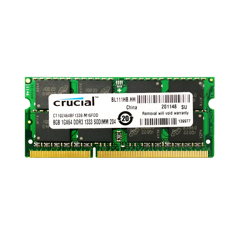 رم لپ تاپ 8 گیگابایت کروشیال DDR3 1333